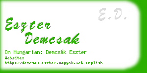 eszter demcsak business card